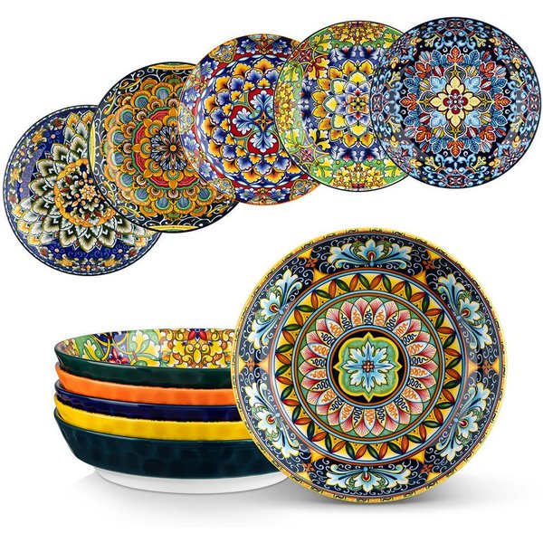 vancasso Pastateller Suppenschale, Salatschale für 2/6, Porzellan, BOHO-Stil, (6 St)