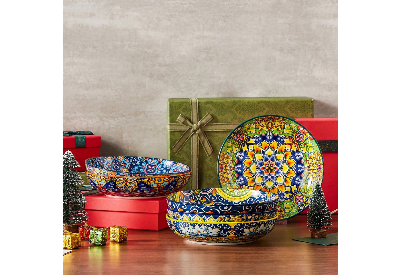 vancasso Pastateller Suppenschale, Salatschale für 2/6, Porzellan, BOHO-Stil, (6 St) – Bild 3 von 5