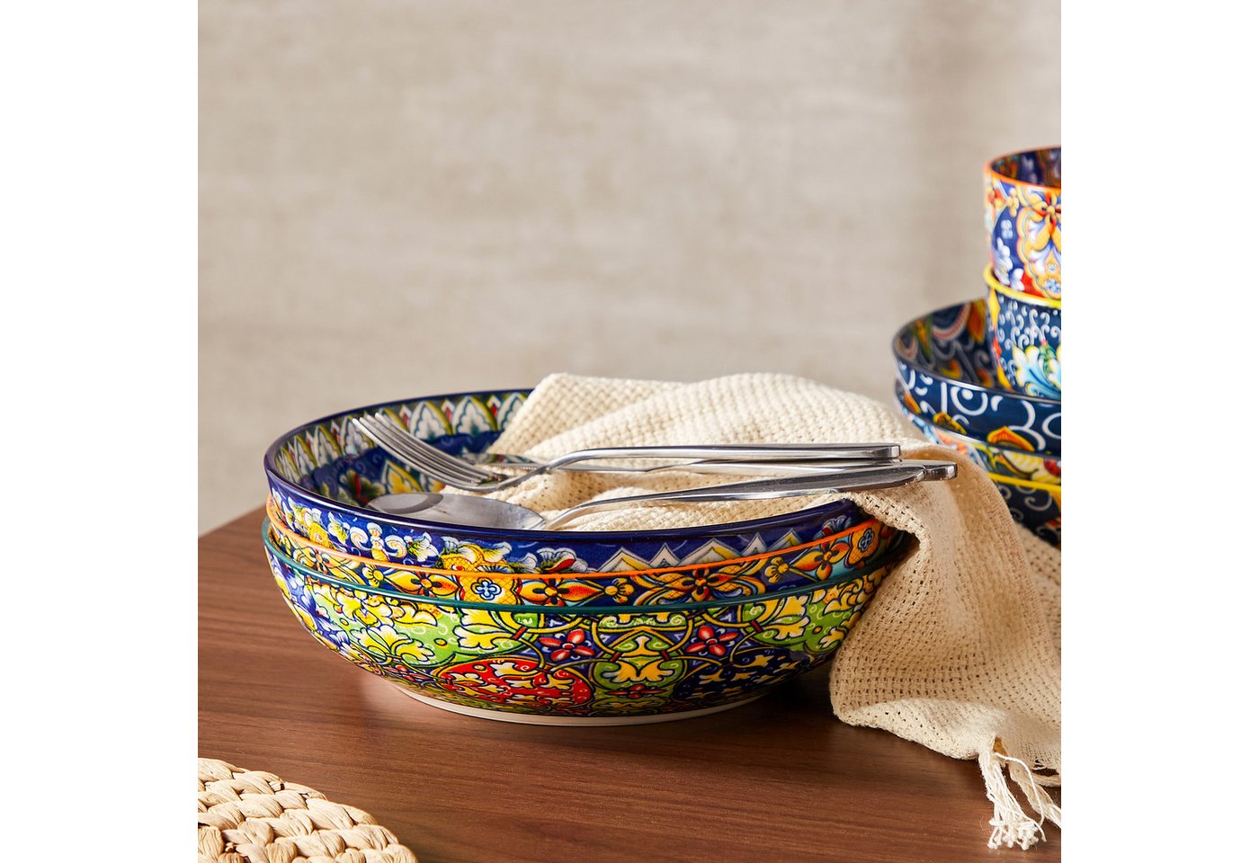 vancasso Pastateller Suppenschale, Salatschale für 2/6, Porzellan, BOHO-Stil, (6 St) – Bild 5 von 5