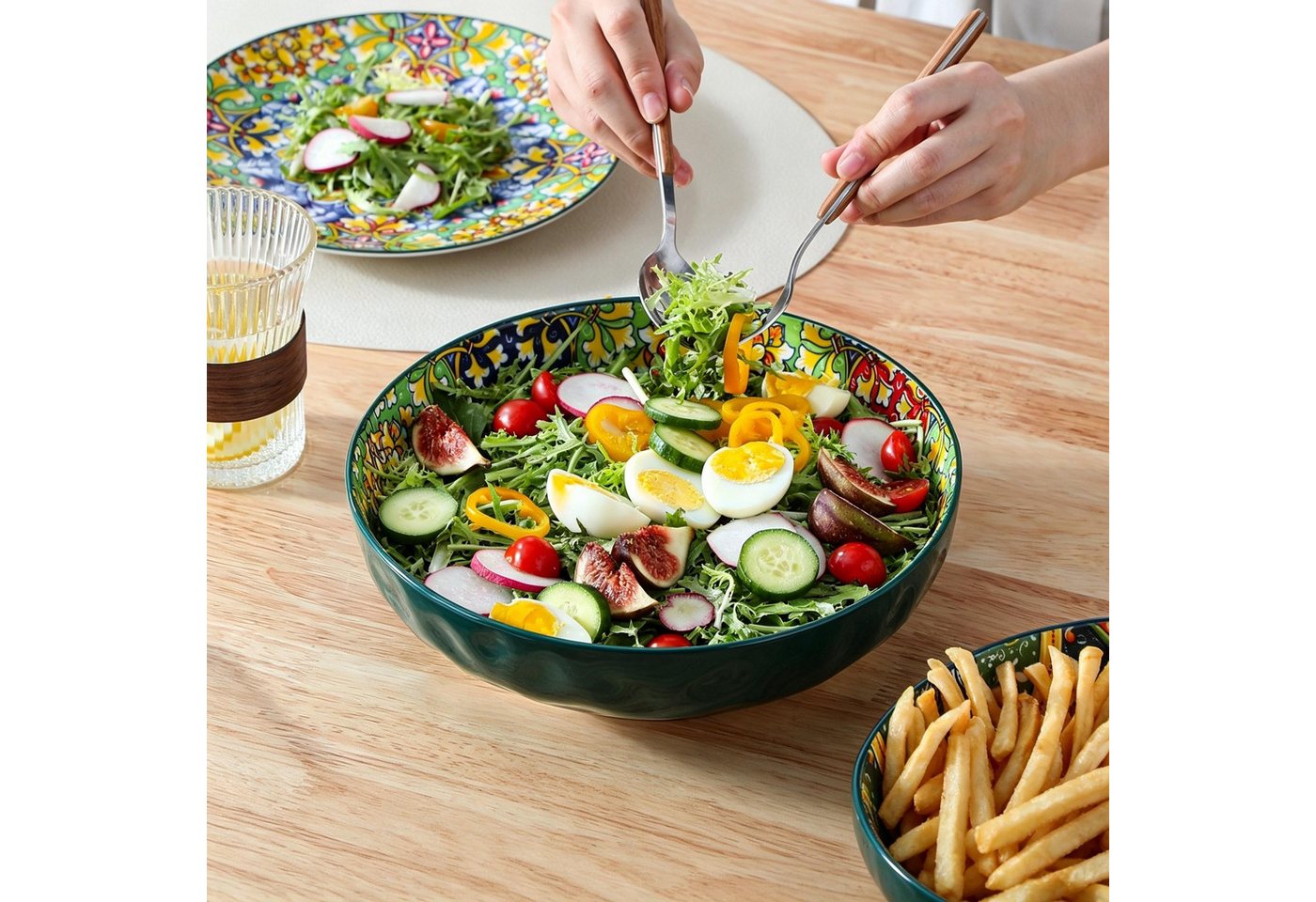 vancasso Pastateller Suppenschale, Salatschale für 2/6, Porzellan, BOHO-Stil, (2 St) – Bild 3 von 5