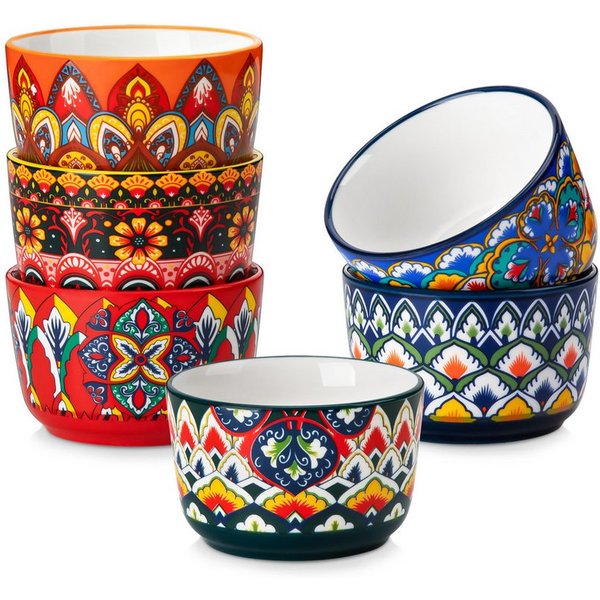 vancasso Portionsförmchen 6-tlg. Ramekins, Portionsförmchen, Backförmchen, Auflaufförmchen, Porzellan, (6-St)