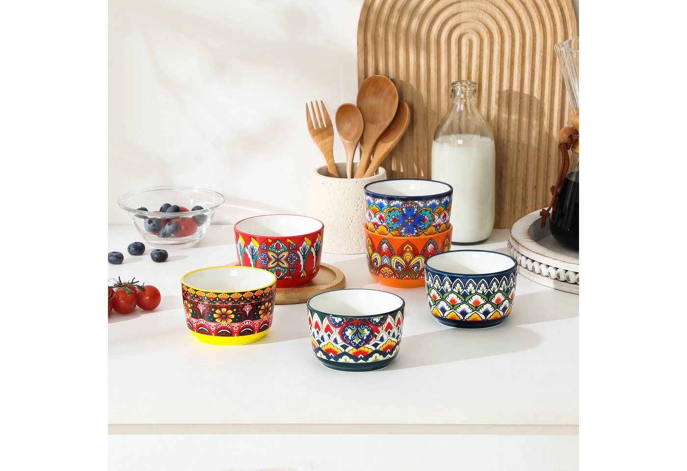 vancasso Portionsförmchen 6-tlg. Ramekins, Portionsförmchen, Backförmchen, Auflaufförmchen, Porzellan, (6-St) – Bild 5 von 5
