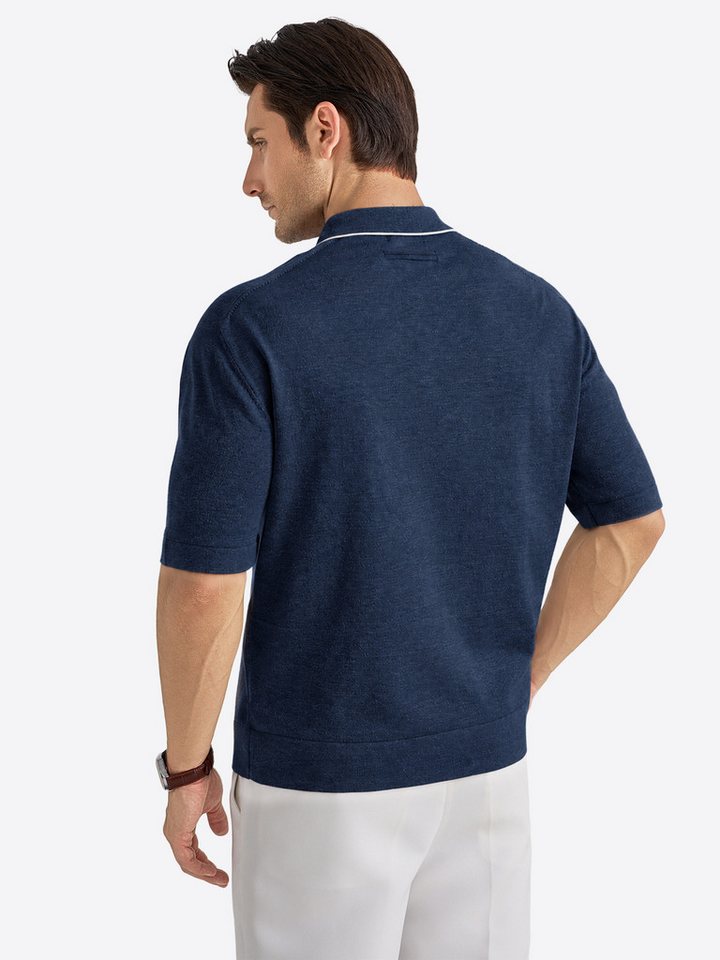 VANTORY Poloshirt Herren Lässiges Feinstrickpolo (Packung, 1-tlg., 1per-Pack) mit Polokragen – Bild 3 von 5