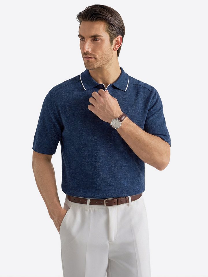 VANTORY Poloshirt Herren Lässiges Feinstrickpolo (Packung, 1-tlg., 1per-Pack) mit Polokragen – Bild 5 von 5