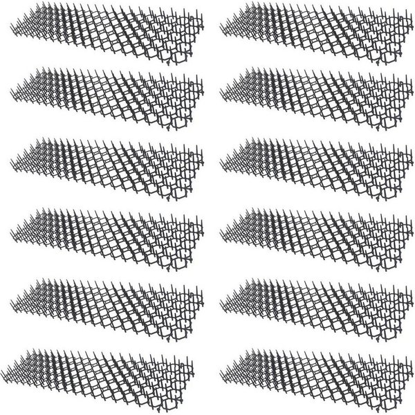 varivendo Marder-Schutzgitter 6 x Tier Abwehrmatte (12 Stück), 50x13x3 cm, Set, 12-St., Tier-Abwehrmatten, Tierabwehr Katzenabwehr Dornengitter Marderabwehr Tie