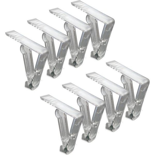 varivendo Tischtuchklammer 8er Set Tischtuchklammer transparent Kunststoff Tischdeckenhalter, (Set, 8-tlg., Tischtuchklammern), Tischtuchhalter Tafelklemmen Taf
