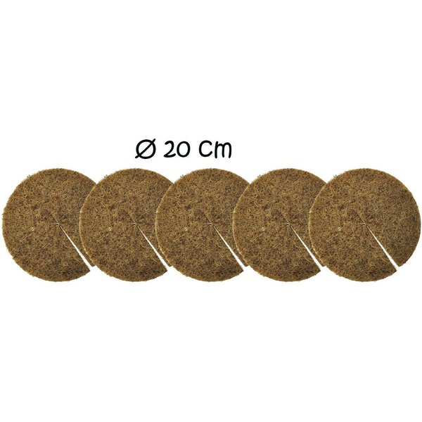 varivendo Winterschutzvlies 5x Kokos Mulchscheiben 200 mm - Braun Pflanzenschutz, (Set, 5-St., Kokos-Mulchscheibe), Kübelabdeckung Plfanzenabdeckung Winterschut