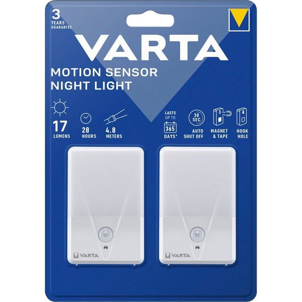 VARTA Nachtlicht Nachtlicht LED Motion Sensor Night Light Doppelpack 16624