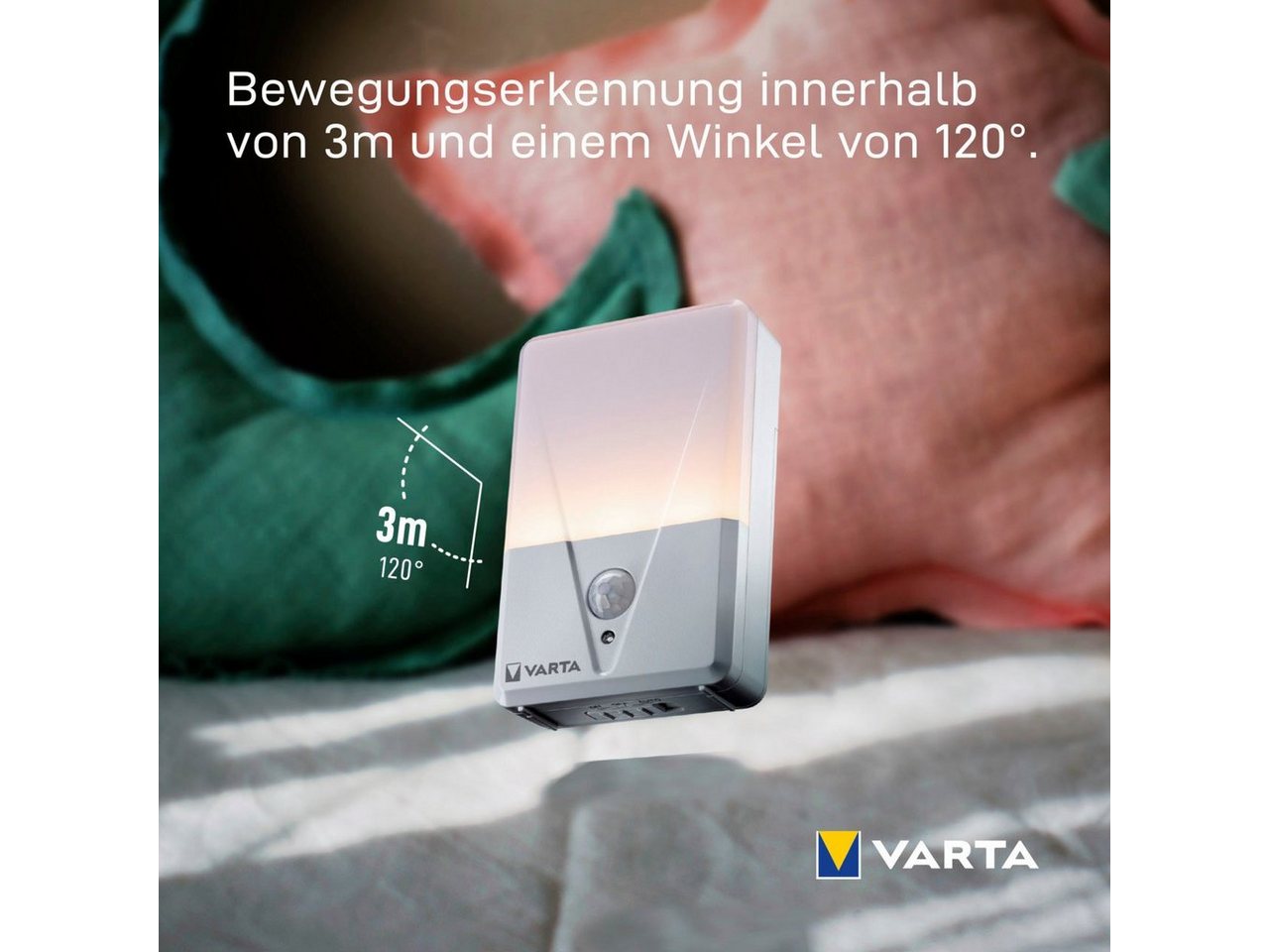 VARTA Nachtlicht Nachtlicht LED Motion Sensor Night Light Doppelpack 16624 – Bild 4 von 5