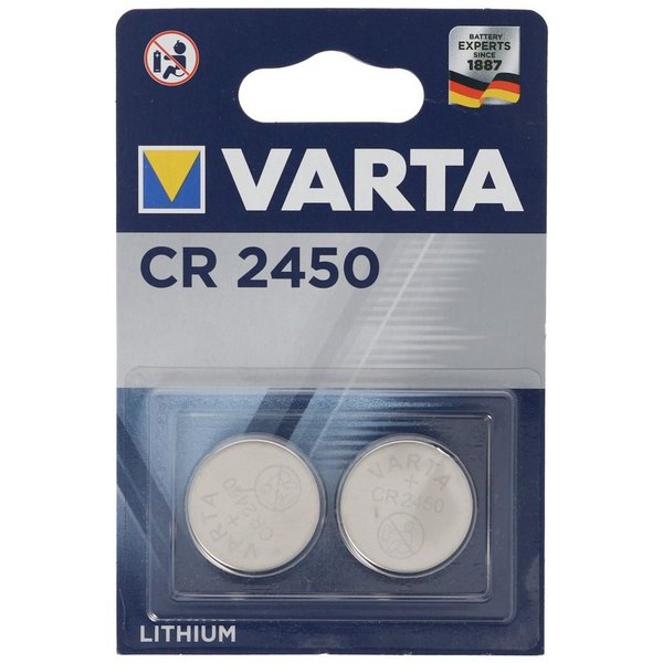 VARTA Varta Professional Electronics CR2450, CR 2450 Lithium 2er Blister Ve Batterie, (3,0 V)