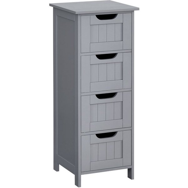VASAGLE Badkommode Badezimmerschrank Badschrank mit 4 Schubladen, 30 x 30 x 82 cm, für Badezimmer, Wohnzimmer, modern, mystisches