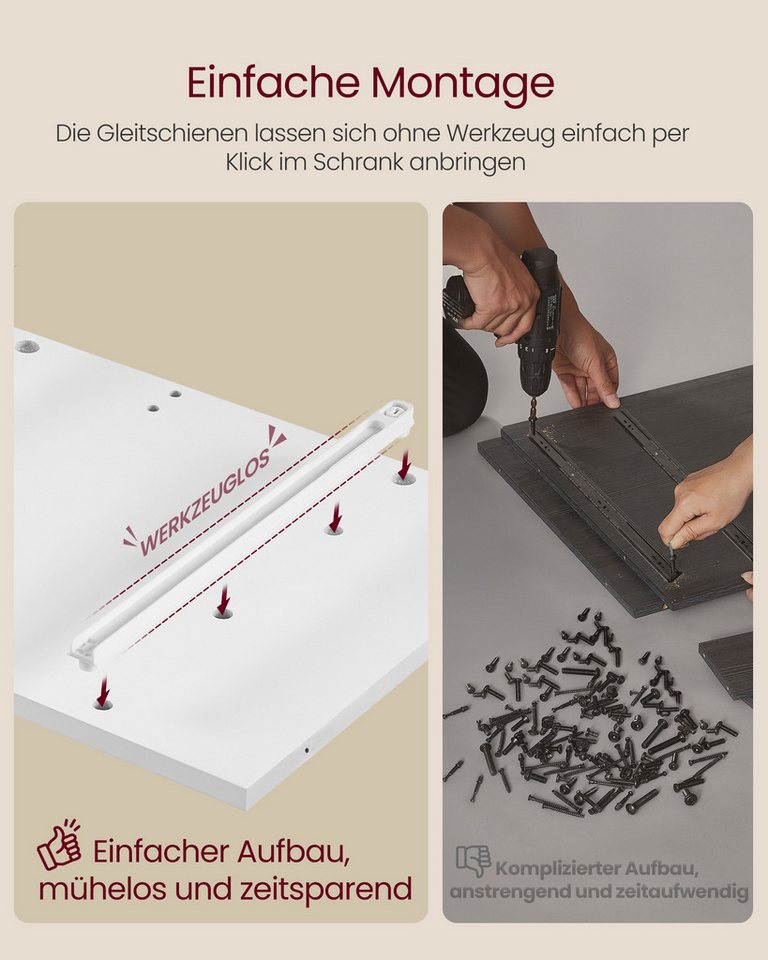 VASAGLE Badkommode Badezimmerschrank, Badschrank, stehend, verstellbare Ablagen, mit Tür, Steckdosenleiste, Schrank für Toilettenpapier, 30x60x100 cm – Bild 4 von 5