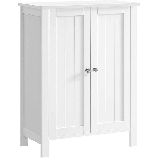 VASAGLE Badkommode Badezimmerschrank, Freistehender Badschrank, Aufbewahrungsschrank, mit 2 Türen, mit 2 verstellbaren Regalebenen, 30 x 60 x 80 cm