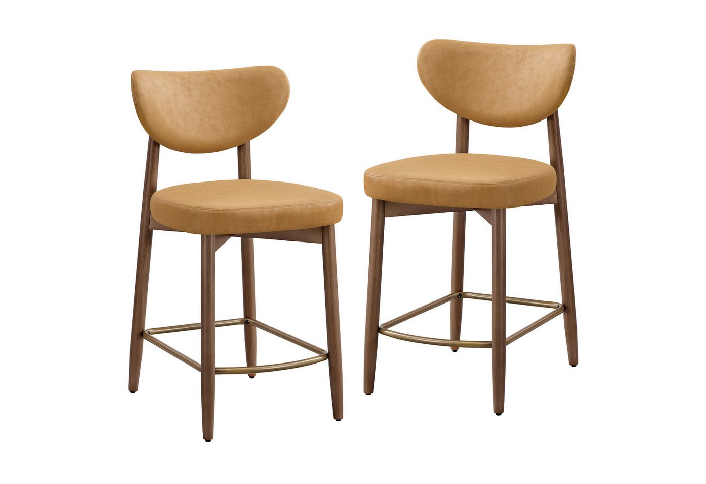 VASAGLE Barhocker Barhocker 2/4er Set Tresenhocker (2 St., 2er), 50 x 51,5 x 95,5 cm, für Kücheninsel und Esszimmer, mit Rückenlehne – Bild 2 von 5