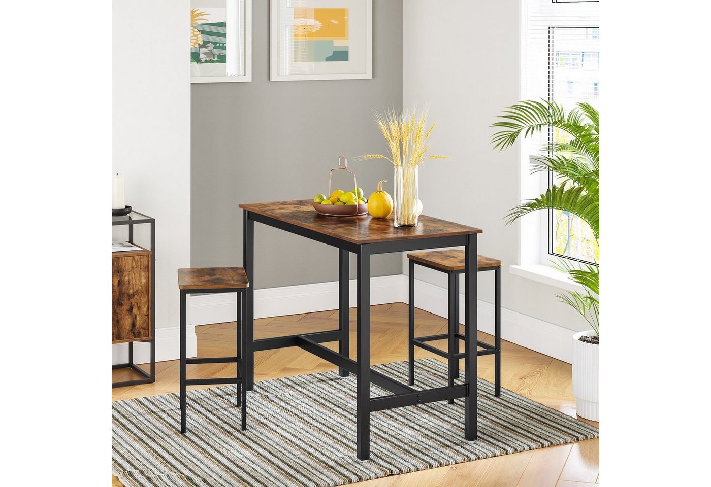 VASAGLE Barhocker 4er Set Barstuhl (Set, 2 St., 2er), 40 x 30 x 65 cm, für Küche, Wohnzimmer, Küchenstühle – Bild 4 von 5