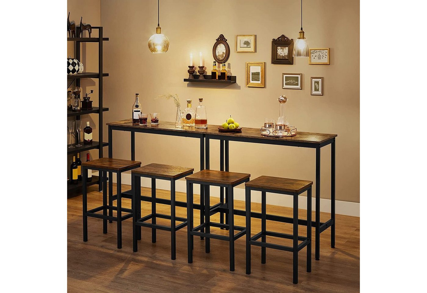 VASAGLE Barhocker 4er Set Barstuhl (Set, 4 St., 4er), für Küche, Wohnzimmer, Industrie-Design, Küchenstühle – Bild 2 von 5