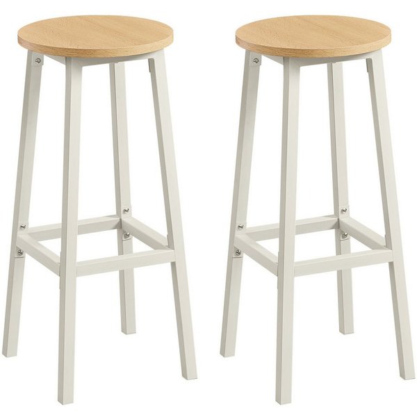 VASAGLE Barhocker Barstühle (Set, 2 St), Barhocker, 2er Set, Barstühle, 65cm/74cm