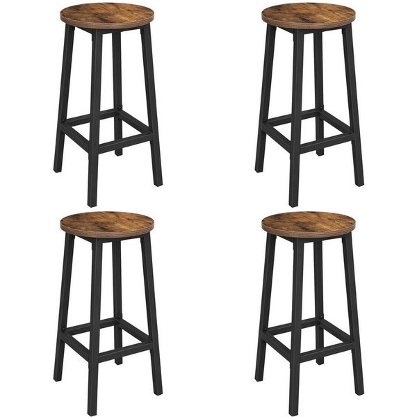 VASAGLE Barhocker Barstühle (Set, 4 St., 4er), Barhocker, 2er Set, Barstühle, 65cm/74cm