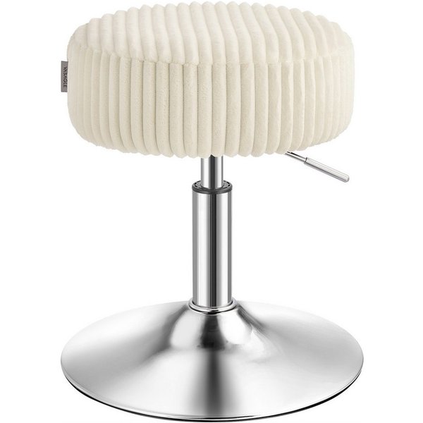 VASAGLE Barhocker Schminkhocker Schminkstuhl höhenverstellbar, 1/2er Set (1 St), für Schlafzimmer, Küche, 360° drehbar, dicke Polsterung, modern, Cord