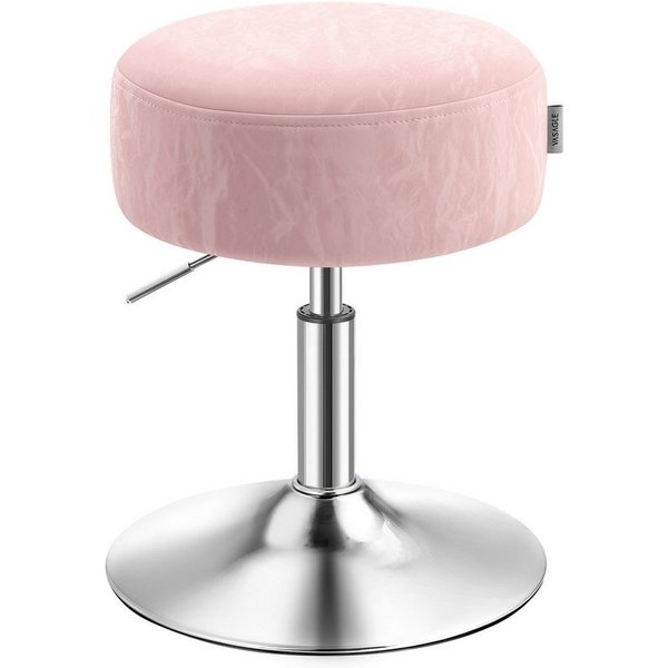 VASAGLE Barhocker Schminkhocker Schminkstuhl höhenverstellbar, 1/2er Set (1 St), für Schlafzimmer, Küche, 360° drehbar, dicke Polsterung, modern