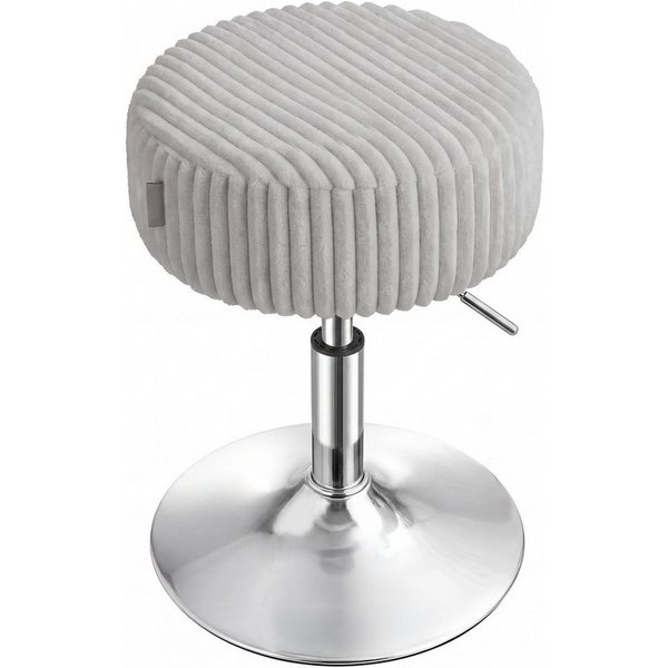 VASAGLE Barhocker Schminkhocker Schminkstuhl höhenverstellbar, 1/2er Set (1 St), für Schlafzimmer, Küche, 360° drehbar, dicke Polsterung, modern, Cord