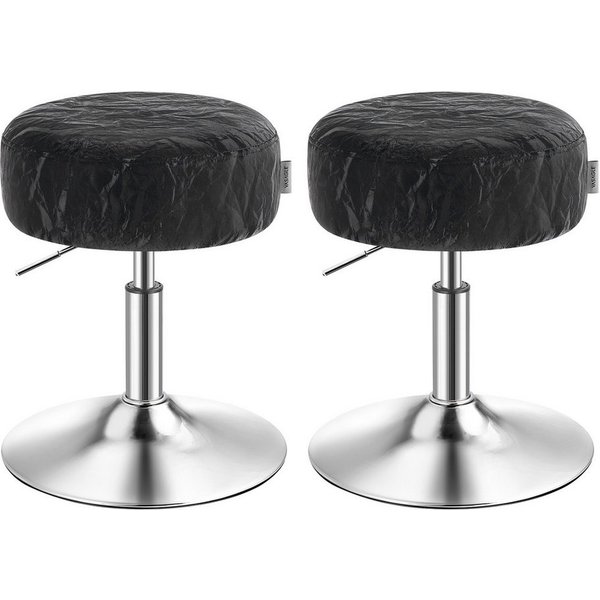 VASAGLE Barhocker Schminkhocker Schminkstuhl höhenverstellbar, 1/2er Set (2 St), für Schlafzimmer, Küche, 360° drehbar, dicke Polsterung, modern