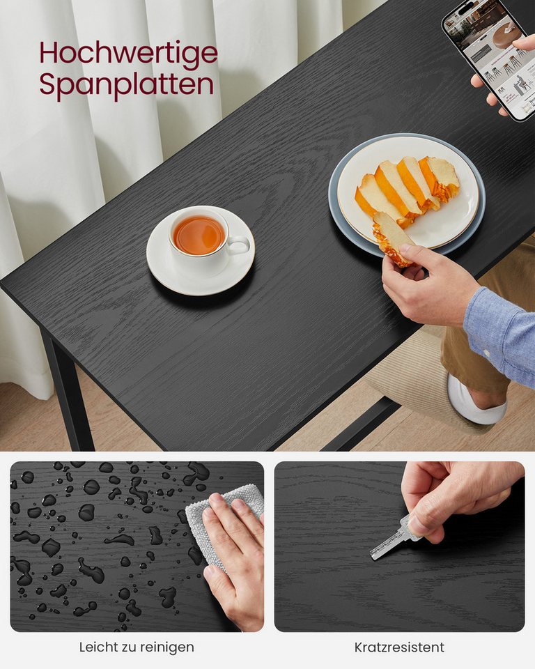 VASAGLE Bartisch Essgruppe, Industrie-Design, mit Barhocker Set, mit 2 Stühlen, Stahlgestell – Bild 5 von 5