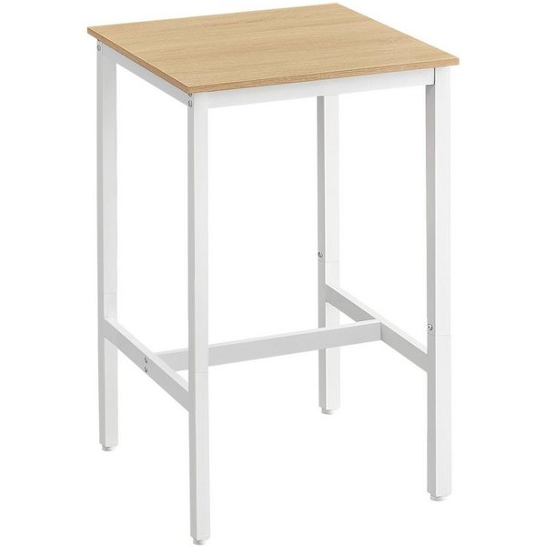 VASAGLE Bartisch Küchentisch,Stehtisch, 60 x 60 x 92 cm, für Küche, Wohnzimmer, einfache Montage, modern, hoch