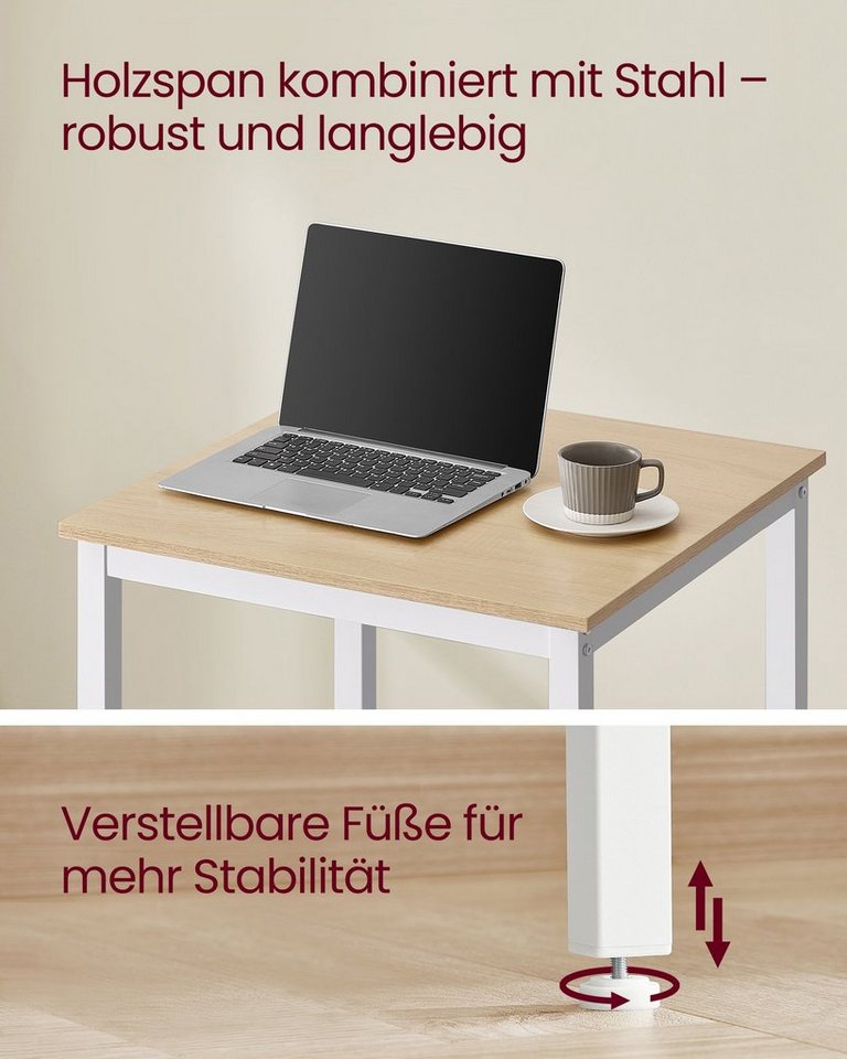 VASAGLE Bartisch Küchentisch,Stehtisch, 60 x 60 x 92 cm, für Küche, Wohnzimmer, einfache Montage, modern, hoch – Bild 4 von 5