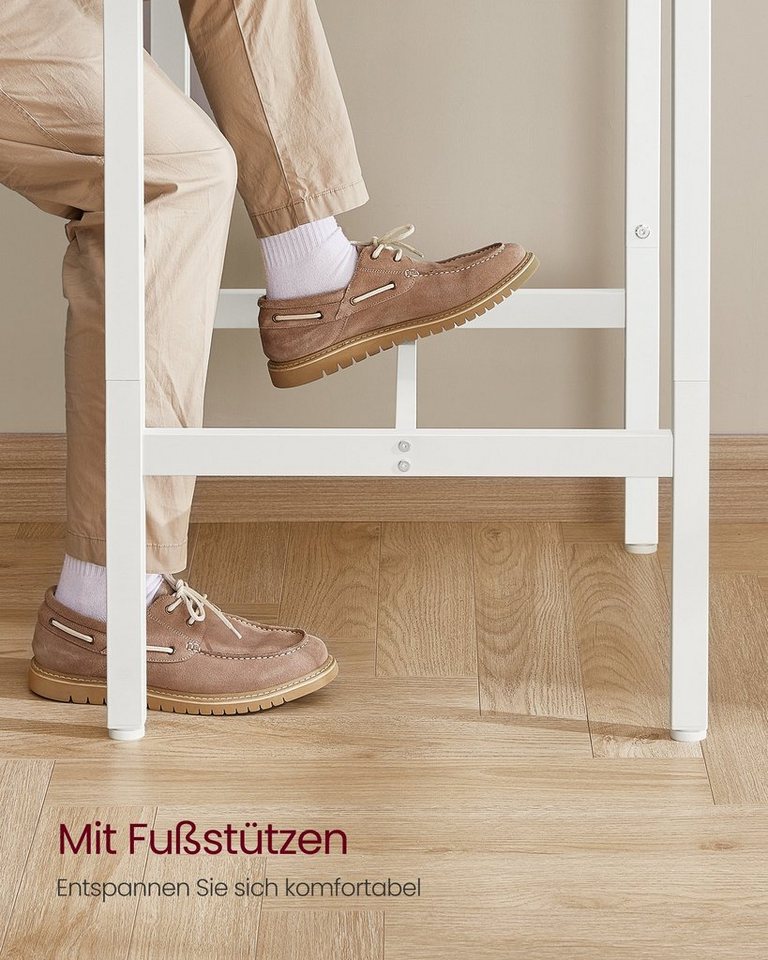 VASAGLE Bartisch Küchentisch,Stehtisch, 60 x 60 x 92 cm, für Küche, Wohnzimmer, einfache Montage, modern, hoch – Bild 5 von 5