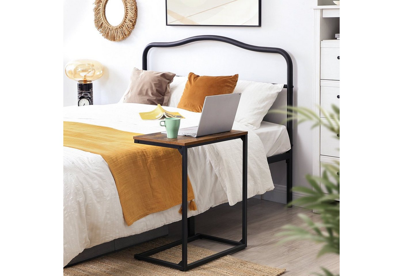 VASAGLE Beistelltisch couch, Kleiner Sofatisch, Kaffeetisch, Arbeiten im Bett oder auf dem Sofa, einfacher Aufbau, stabil – Bild 2 von 5