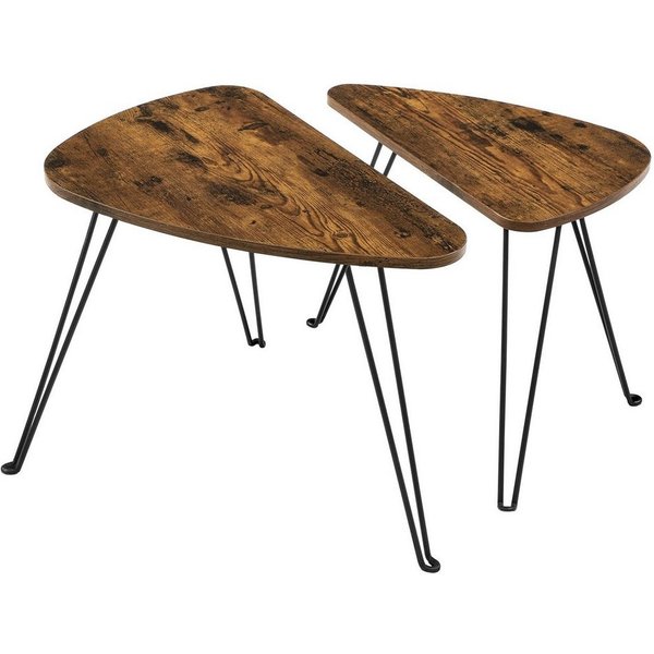 VASAGLE Beistelltisch Satztische 2er Set, für Wohnzimmer, Esszimmer, Schlafzimmer, Couchtische, Industrie-Design