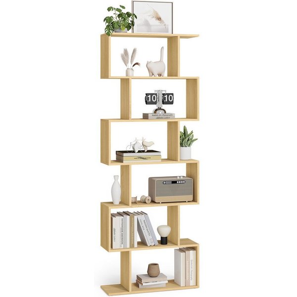 VASAGLE Bücherregal 2er Set Standregal mit 6 Ebenen, 1-tlg., Wohnzimmer Schlafzimmer Büro, freistehend, modern, zur Präsentation