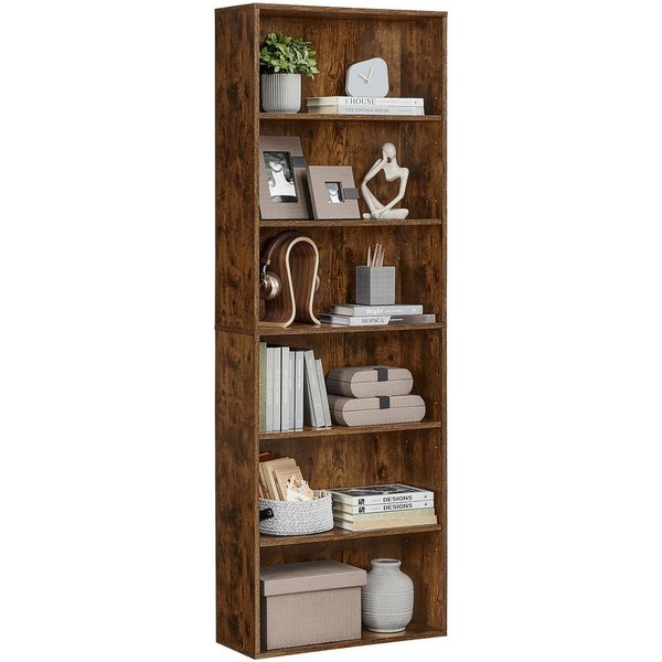 VASAGLE Bücherregal 6-stöckiges Regal, 178cm, 24 x 60 x 178,5 cm, für Wohnzimmer, Homeoffice, Standregal