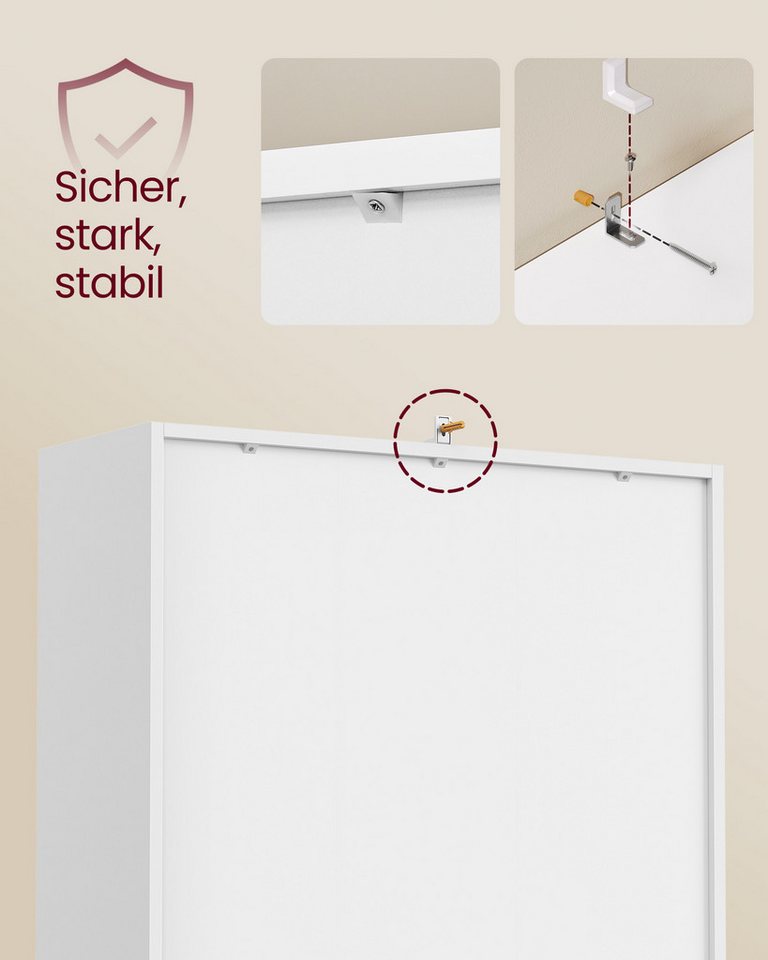 VASAGLE Bücherregal Bücherschrank, Würfelregal, freistehendes Aufbewahrungsregal, mit 4 Fächern, Würfelregal, 66x24x66 cm – Bild 4 von 5