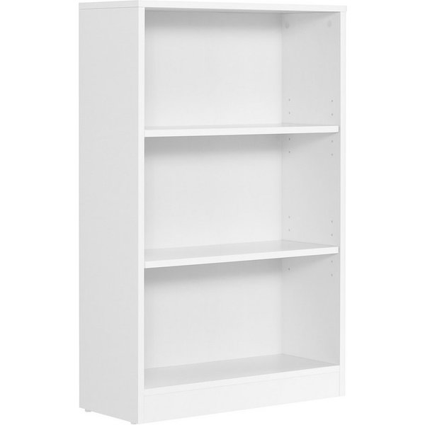 VASAGLE Bücherregal freistehendes Aufbewahrungsregal im skandinavischen Stil, mit 3 Ebenen, für Wohnzimmer, Büro, Schlafzimmer und Arbeitszimmer
