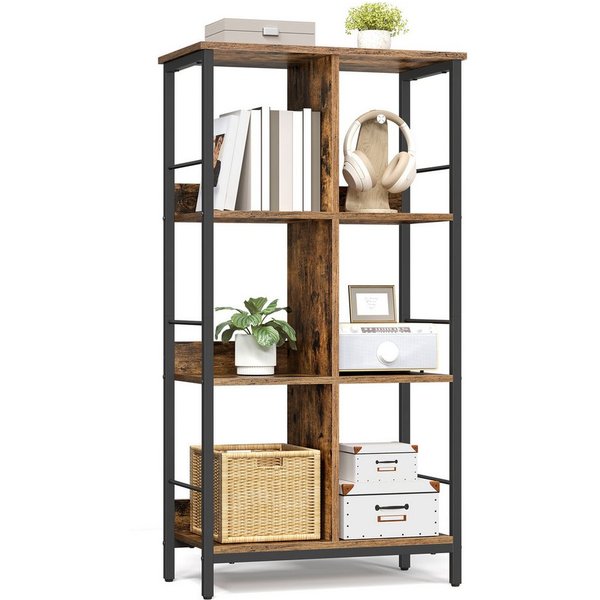 VASAGLE Bücherregal für Wohnzimmer, Schlafzimmer, Arbeitszimmer, Küche, 30 x 60 x 114 cm, für Wohnzimmer, Schlafzimmer, mit 6 Fächern