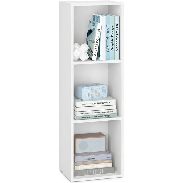 VASAGLE Bücherregal mit verstellbaren Ablagen, für Wohnzimmer, Homeoffice, Schlafzimmer, 3-stöckiges Regal, offenes Aufbewahrungsregal, 24 x 30 x 94,8 cm