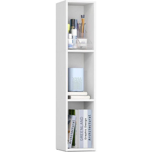 VASAGLE Bücherregal mit verstellbaren Ablagen, für Wohnzimmer, Homeoffice, Schlafzimmer, 3-stöckiges Regal, offenes Aufbewahrungsregal, 24 x 20 x 94,8 cm
