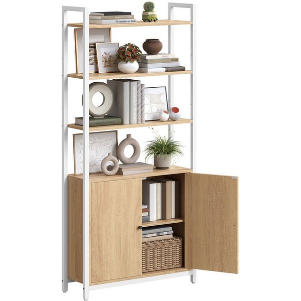 VASAGLE Bücherregal Standregal, für Wohnzimmer, Schlafzimmer, verstellbaren Ablagen, 6 Ebenen, 24 x 60 x 159,5 cm