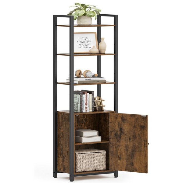 VASAGLE Bücherregal Standregal, für Wohnzimmer, Schlafzimmer, verstellbaren Ablagen, 6 Ebenen, 24 x 40 x 159,5 cm