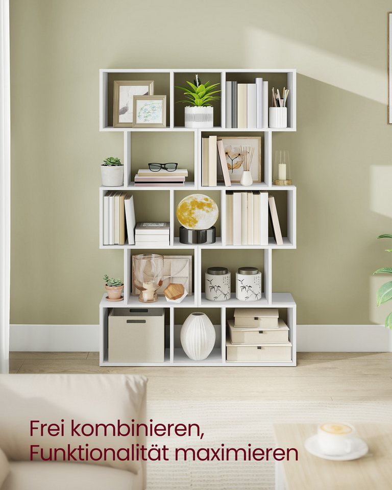VASAGLE Bücherregal Standregal mit 5 Ebenen, 24 x 40 x 159 cm, Wohnzimmer Schlafzimmer, freistehend, modern, Regal – Bild 4 von 5