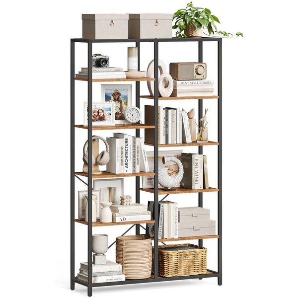 VASAGLE Bücherregal Standregal mit 5 Ebenen, für Wohnzimmer, Bad, einfache Montage, Regal