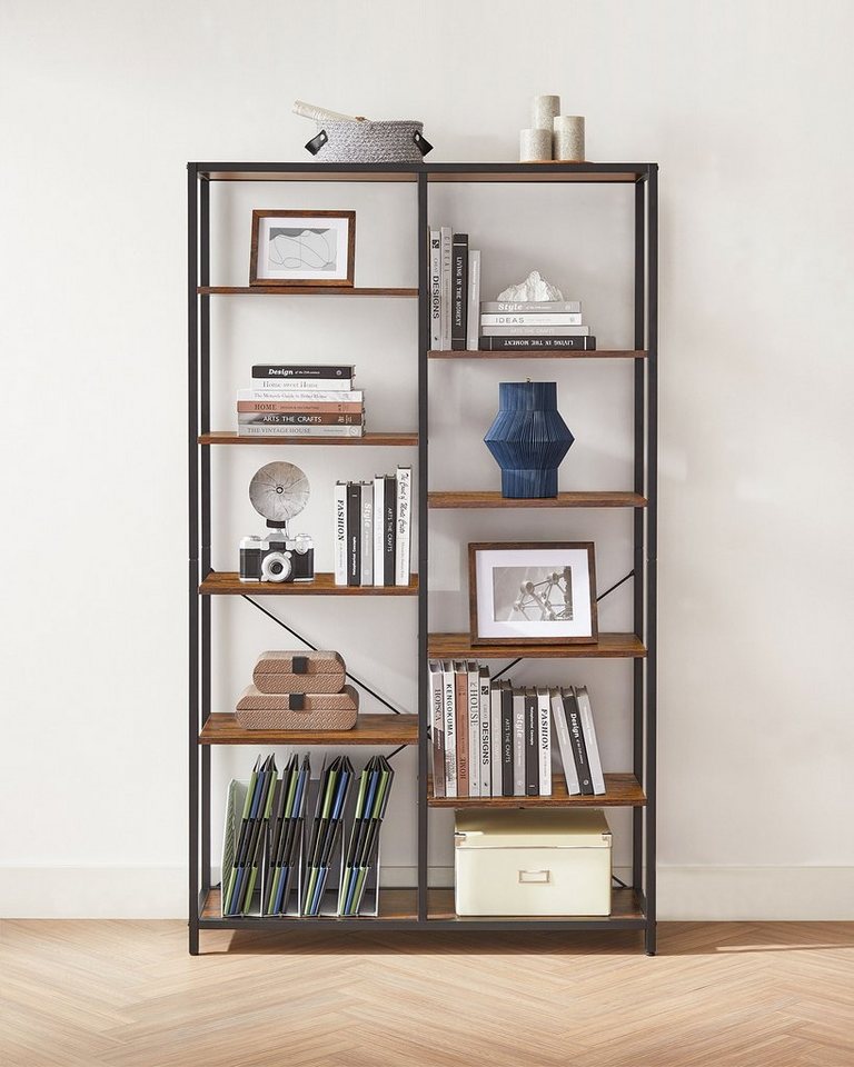 VASAGLE Bücherregal Standregal mit 5 Ebenen, für Wohnzimmer, Bad, einfache Montage, Regal – Bild 3 von 5