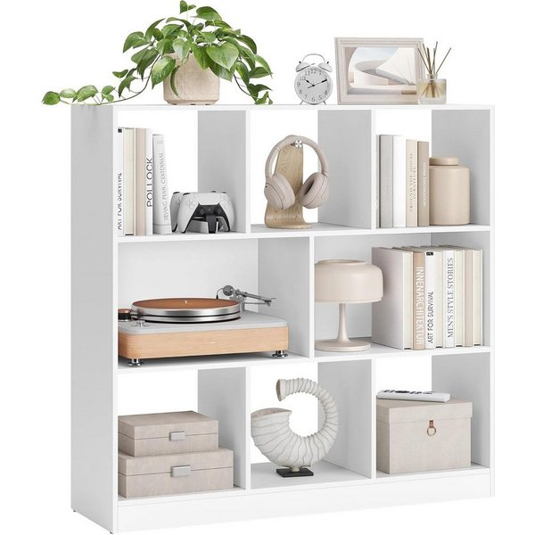 VASAGLE Bücherregal Standregal, Regal, Würfelregal, 30 x 97,5 x 100 cm, Wohnzimmer, horizontal, Regal, Standregal