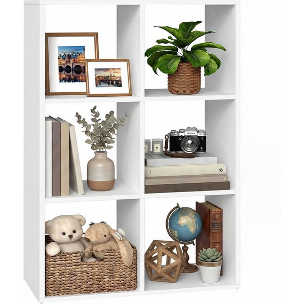 VASAGLE Bücherregal Standregal, 30 x 98 x 66,4 cm, Wohnzimmer, Homeoffice, offene Fächer, Standregal