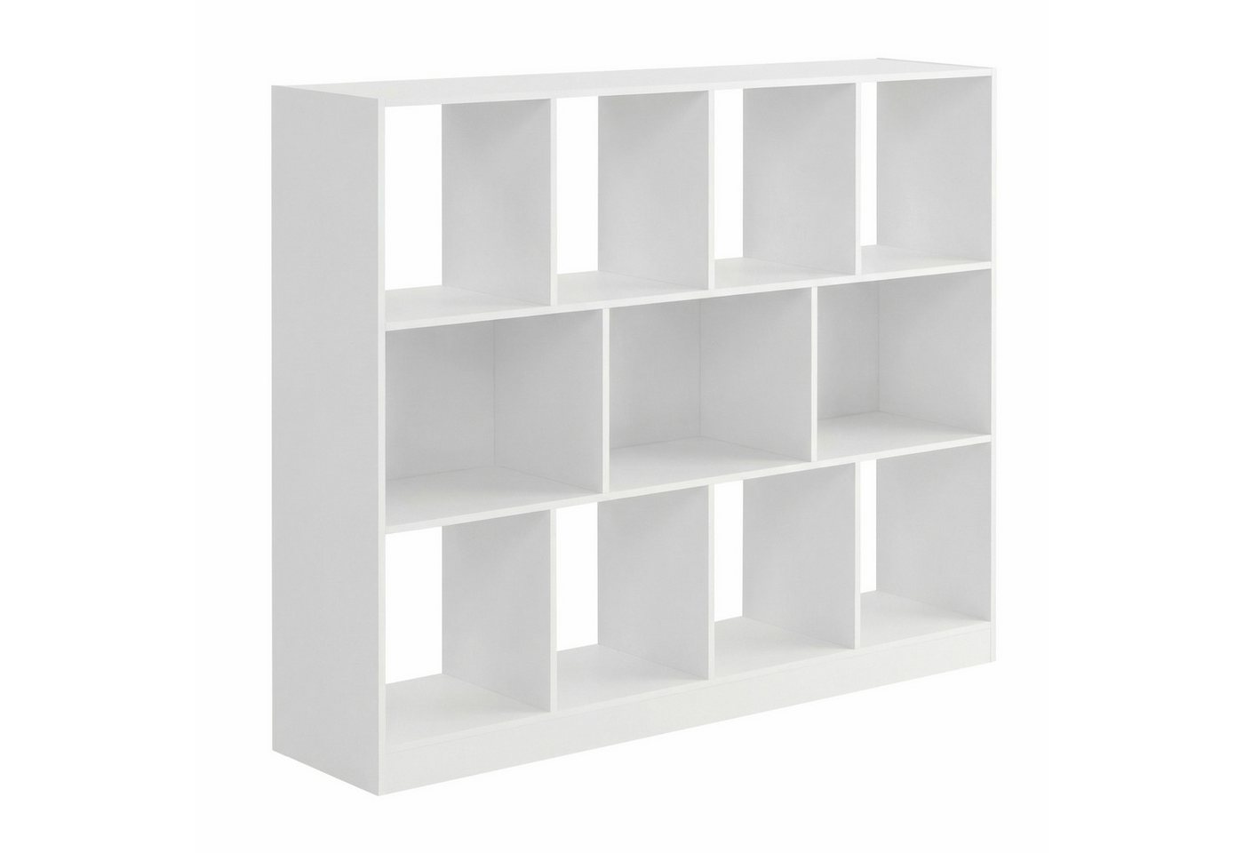 VASAGLE Bücherregal Würfelregal, Stand, 30 x 126 x 100 cm, Wohnzimmer, Büro, 11 offene Fächer, horizontal, vertikal oder kopfüber verwendbar, weiß – Bild 2 von 5