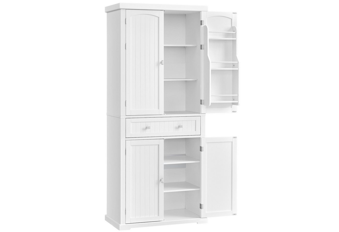VASAGLE Buffet Küchenschrank Hochschrank Küchenbuffet Vitrinenschrank 40 x 76 x 182,1 cm, für Wohnzimmer Küche, mit Verstellbaren Ablagen – Bild 3 von 5