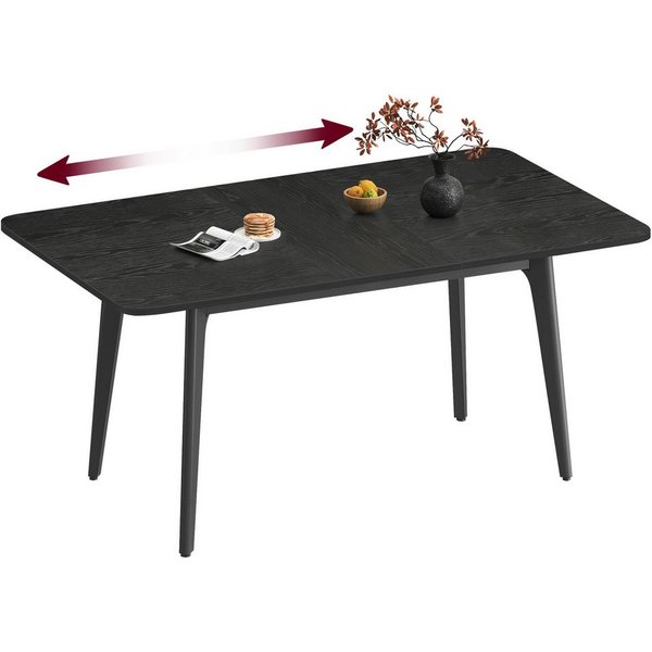 VASAGLE Esstisch Ausziehbarer Ess- und Küchentisch, mit erweiterbarer Tischplatte, 120 kg belastbar, schlichtes Design