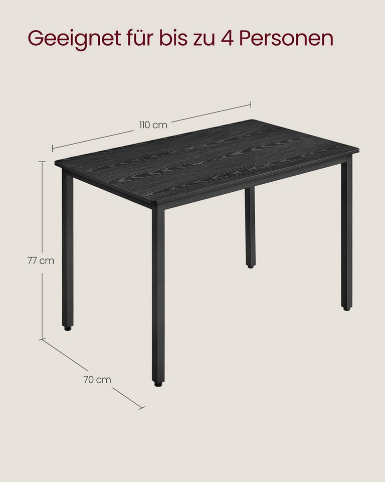 VASAGLE Esstisch Esszimmerstuhl, Küchenstuhl, 2er/4er/6er Set, bis 120 kg belastbar – Bild 3 von 5
